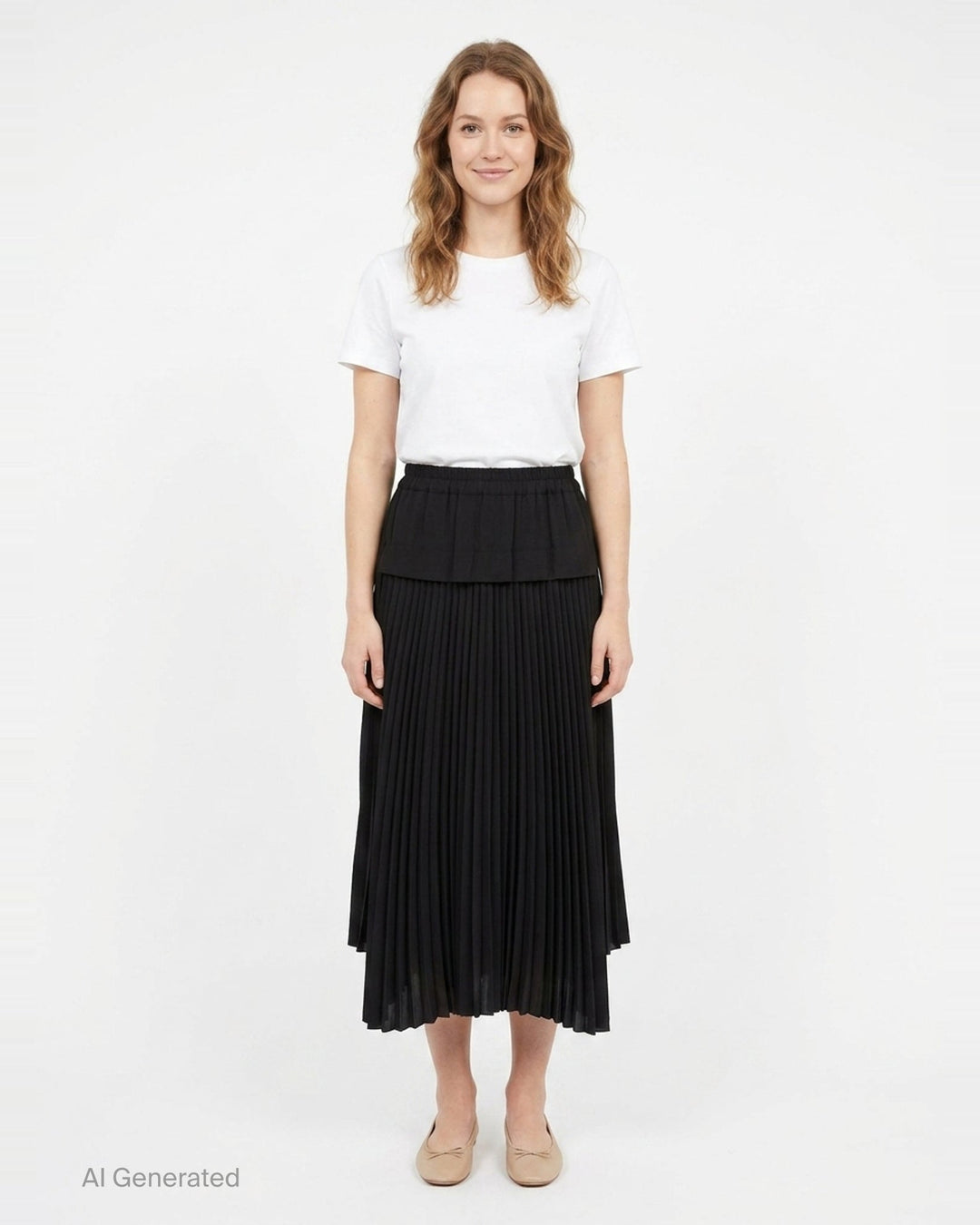 Pleated Uneven Midi Skirt | Y's | Club21 - front
