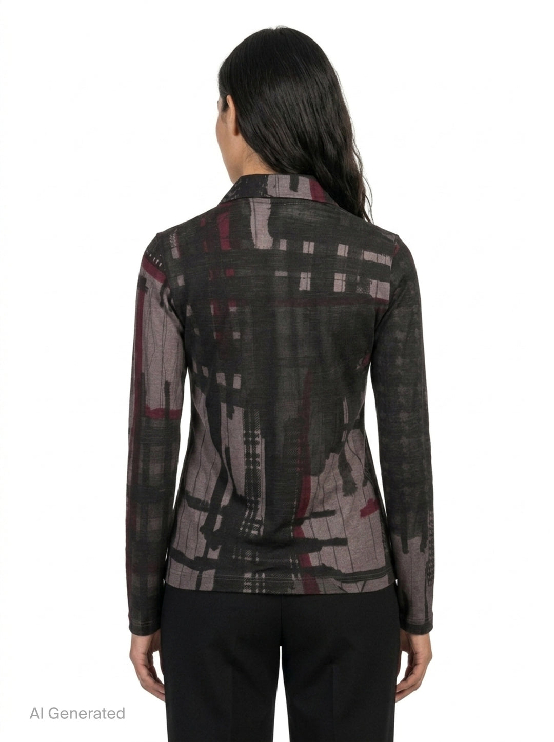 Round Collar Printed Cardigan | Y's | Club21 - back