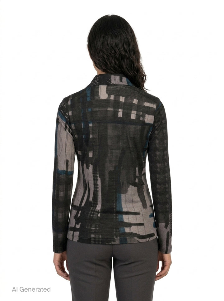 Round Collar Printed Cardigan | Y's | Club21 - back