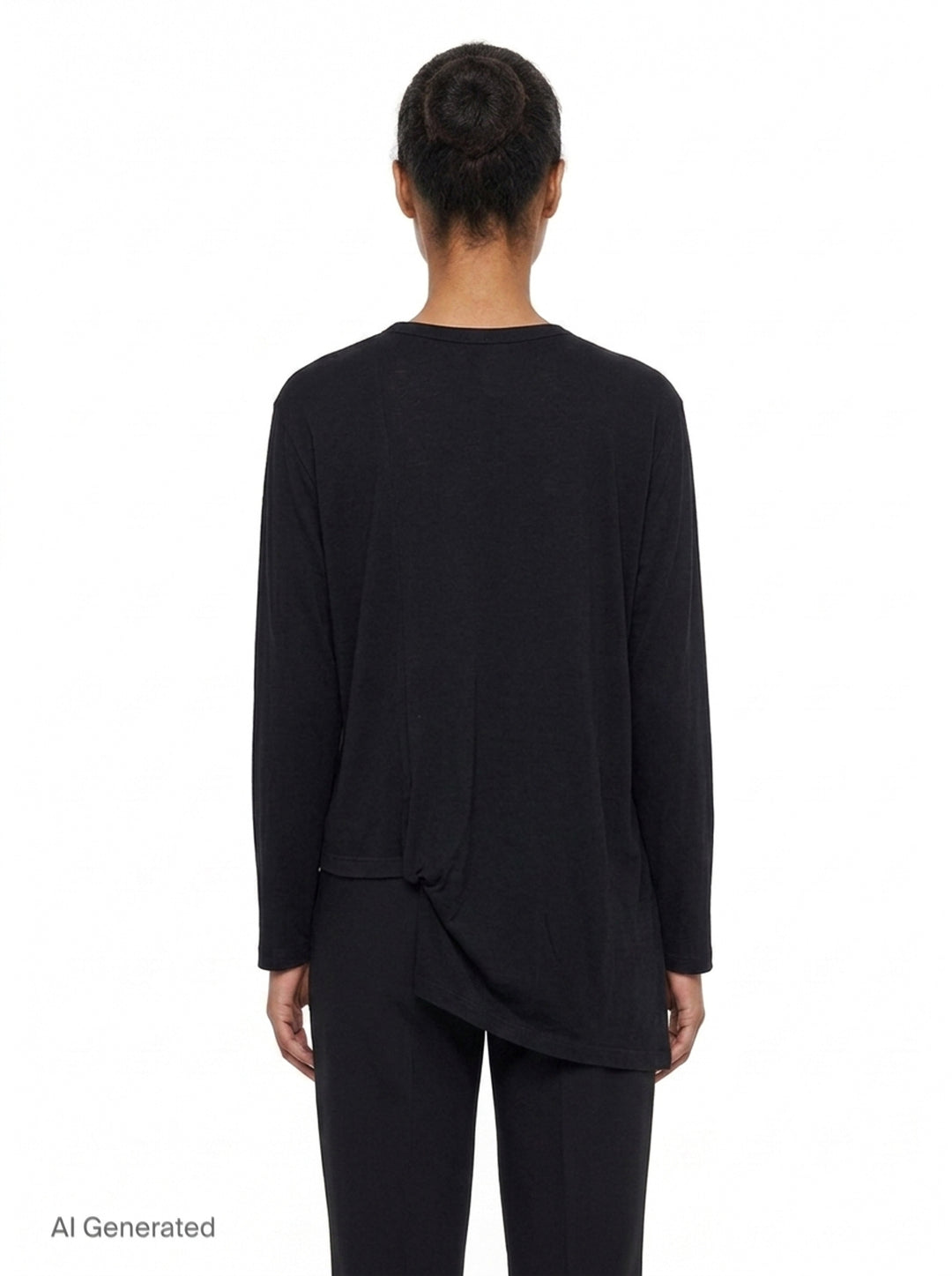 Asymmetric Hem Long Sleeve Tee | Yohji Yamamoto | Club21 - back
