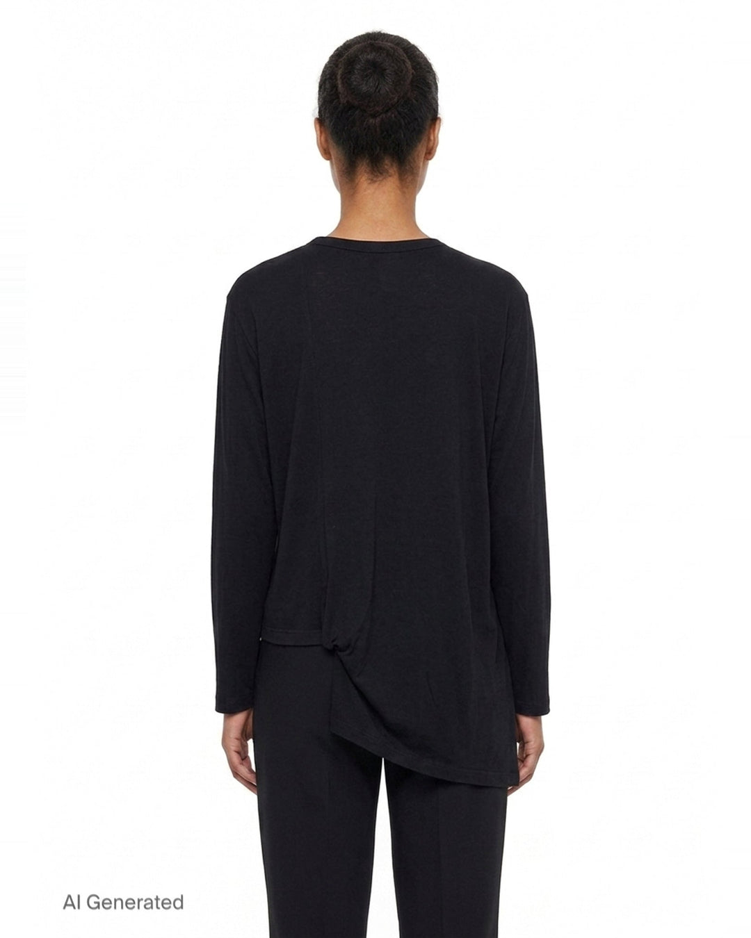 Asymmetric Hem Long Sleeve Tee | Yohji Yamamoto | Club21 - back