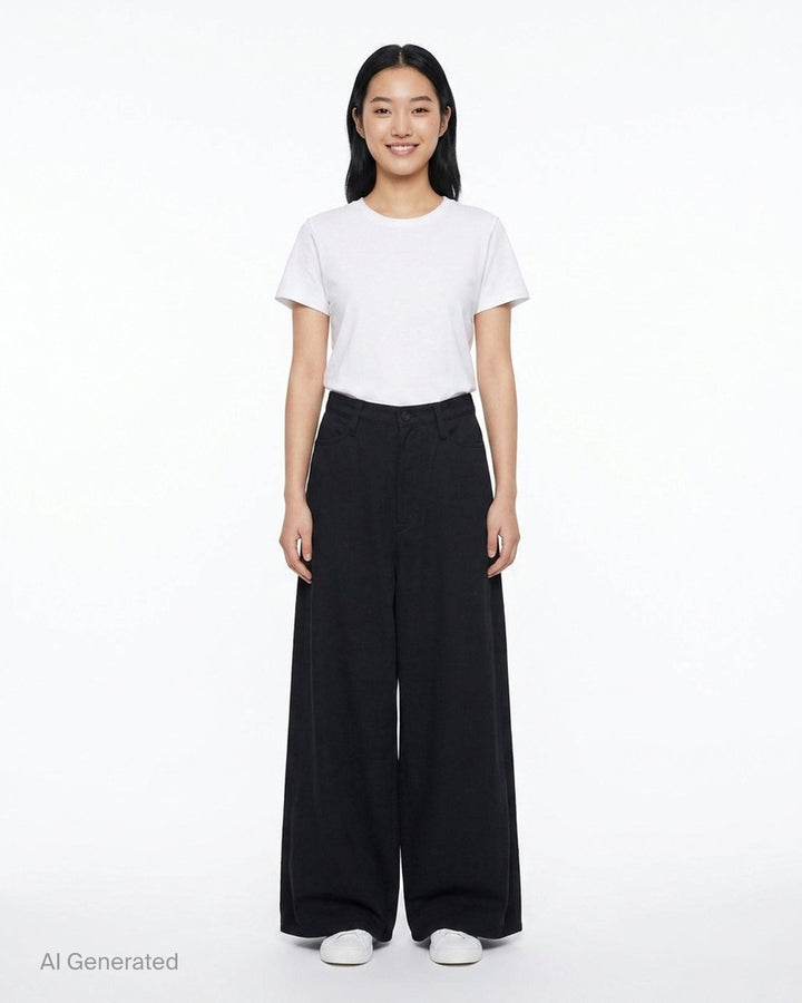 Backside Tuck Baggy Pants | Yohji Yamamoto | Club21 - front