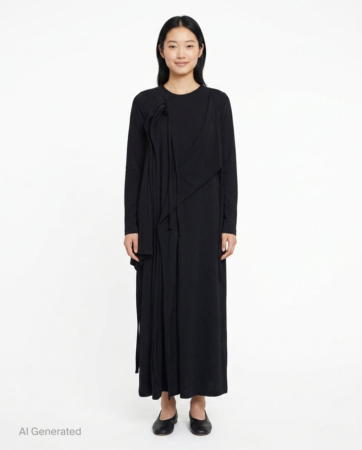 Binder Draped Dress | Yohji Yamamoto | Club21 - front