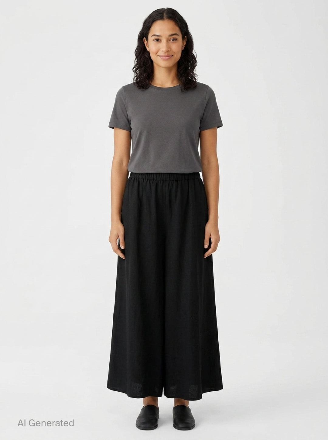 Gathered Skirt Pants | Yohji Yamamoto | Club21 - front