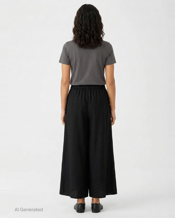 Gathered Skirt Pants | Yohji Yamamoto | Club21 - back