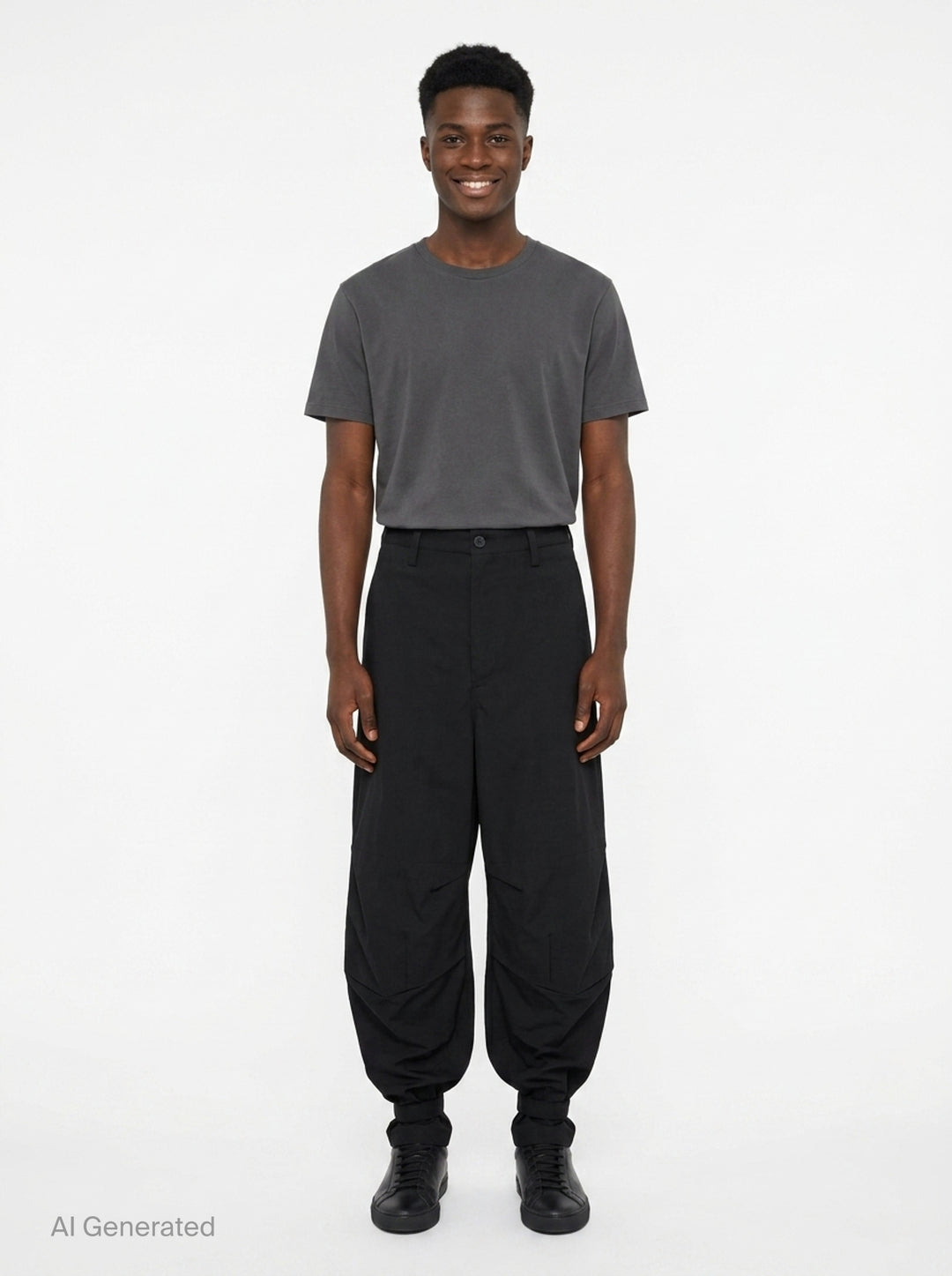 Knee Panel Work Pants | Yohji Yamamoto | Club21 - front
