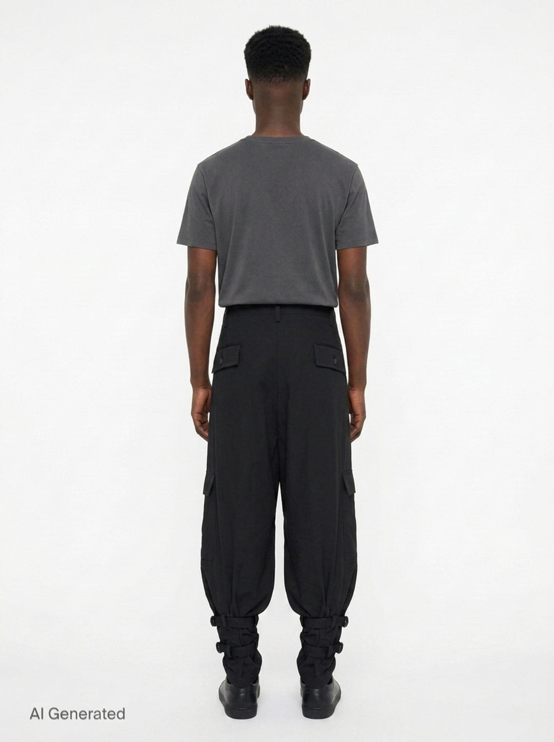Knee Panel Work Pants | Yohji Yamamoto | Club21 - back
