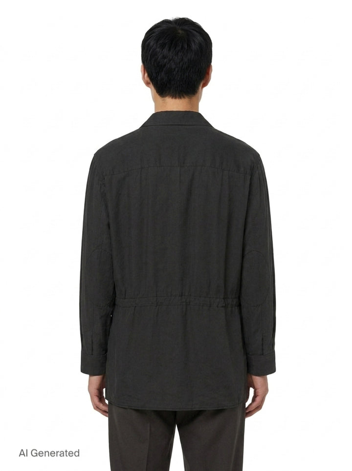 Open Collar Waist String Blouson | Yohji Yamamoto | Club21 - back