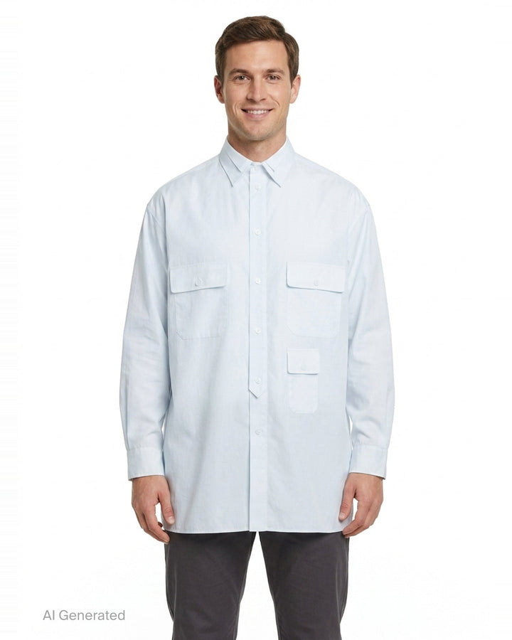 Pen Pocket Double Collar Long Sleeve Shirt | Yohji Yamamoto | Club21 - front