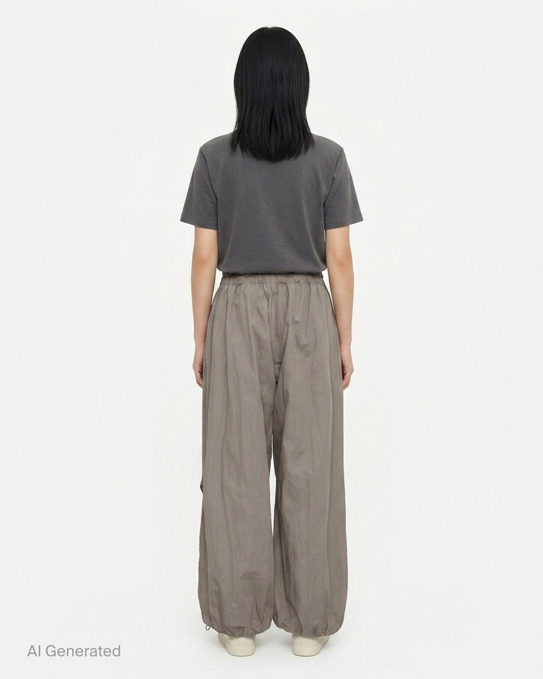 Wide Leg Parachute Pants | Yohji Yamamoto | Club21 - back