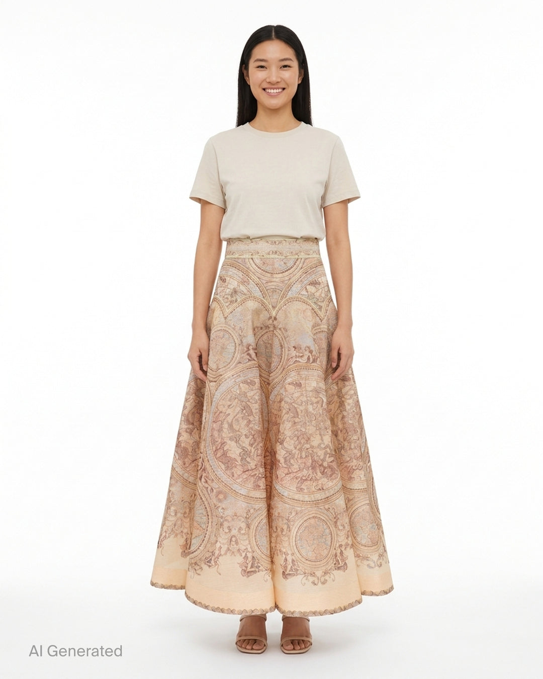 Ascent Panelled Midi Skirt | Zimmermann | Club21 - front