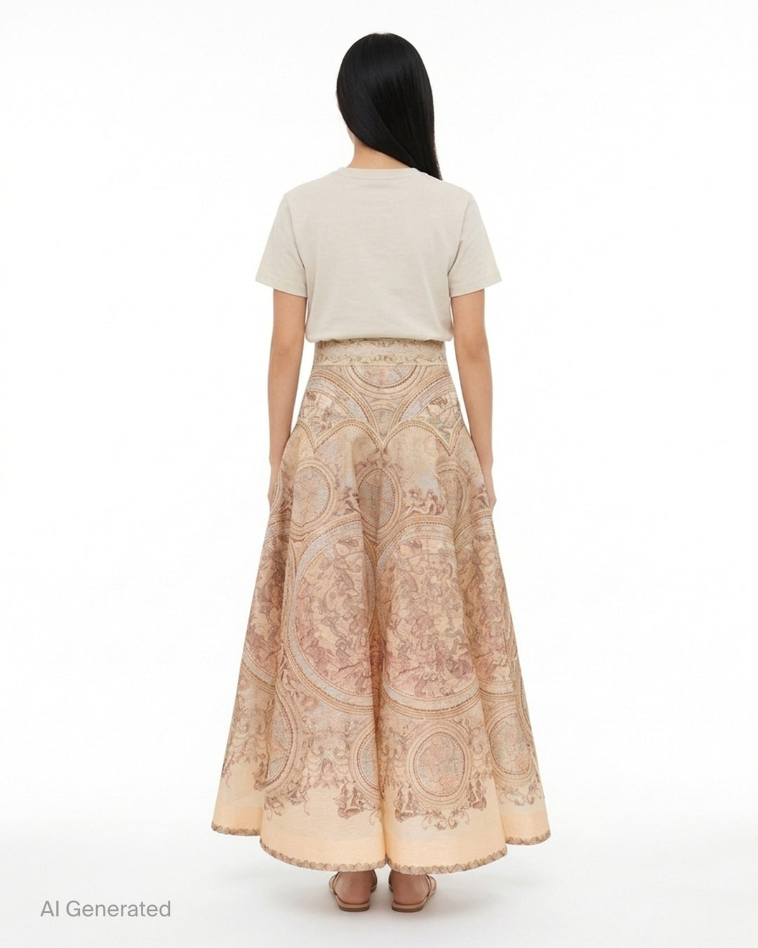 Ascent Panelled Midi Skirt | Zimmermann | Club21 - back