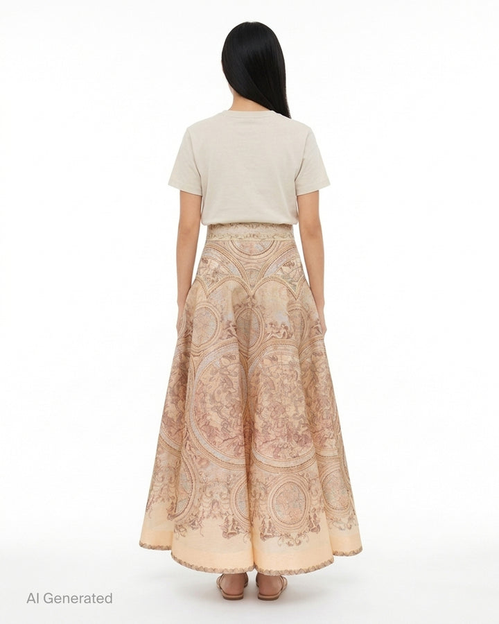 Ascent Panelled Midi Skirt | Zimmermann | Club21 - back