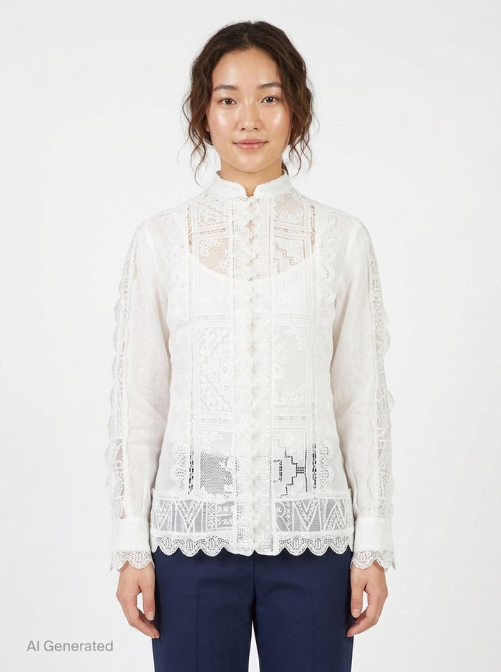 Aster Embroidered Blouse | Zimmermann | Club21 - front