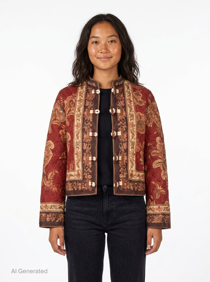 Aster Floral Quilted Jacket | Zimmermann | Club21 - front