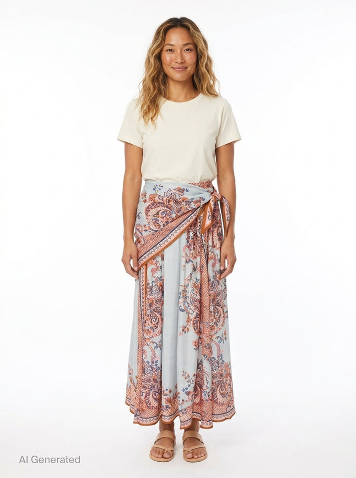 Aster Scarf Midi Skirt | Zimmermann | Club21 - front