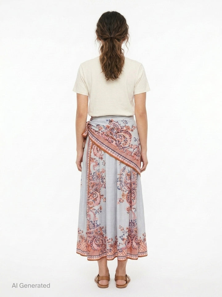 Aster Scarf Midi Skirt | Zimmermann | Club21 - back