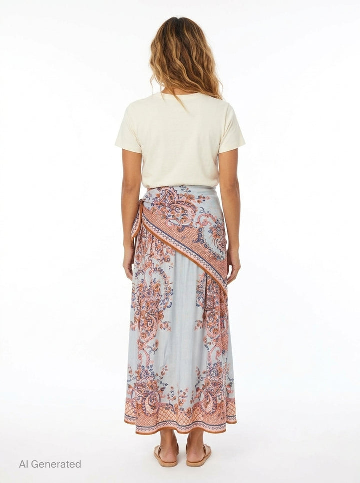 Aster Scarf Midi Skirt | Zimmermann | Club21 - back