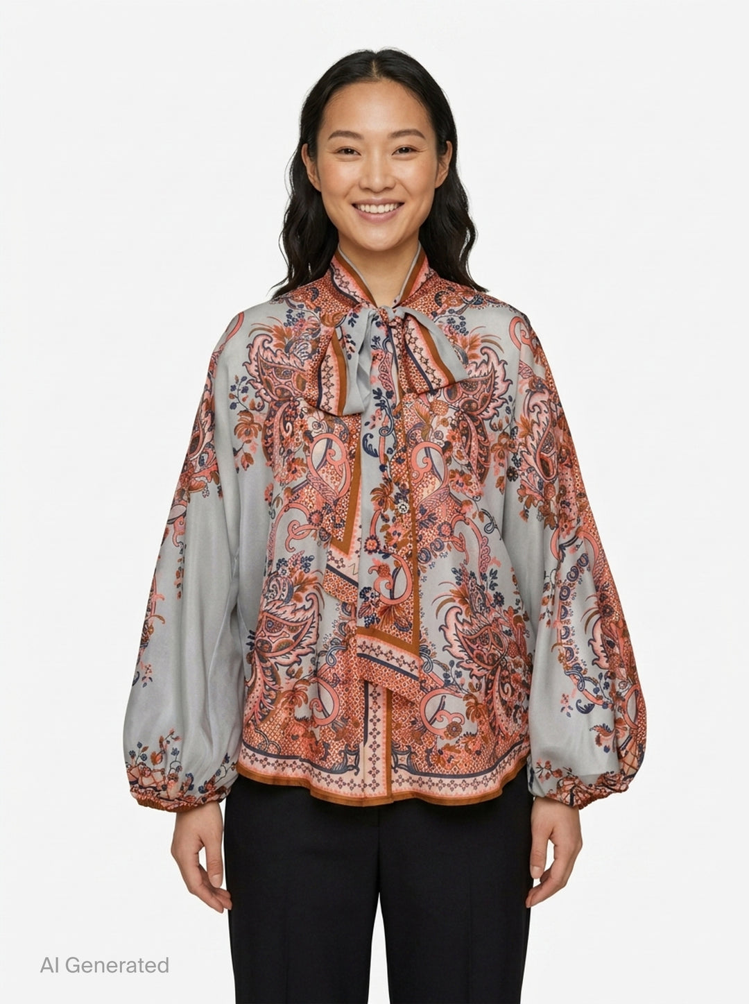 Aster Tie Neck Blouse | Zimmermann | Club21 - front