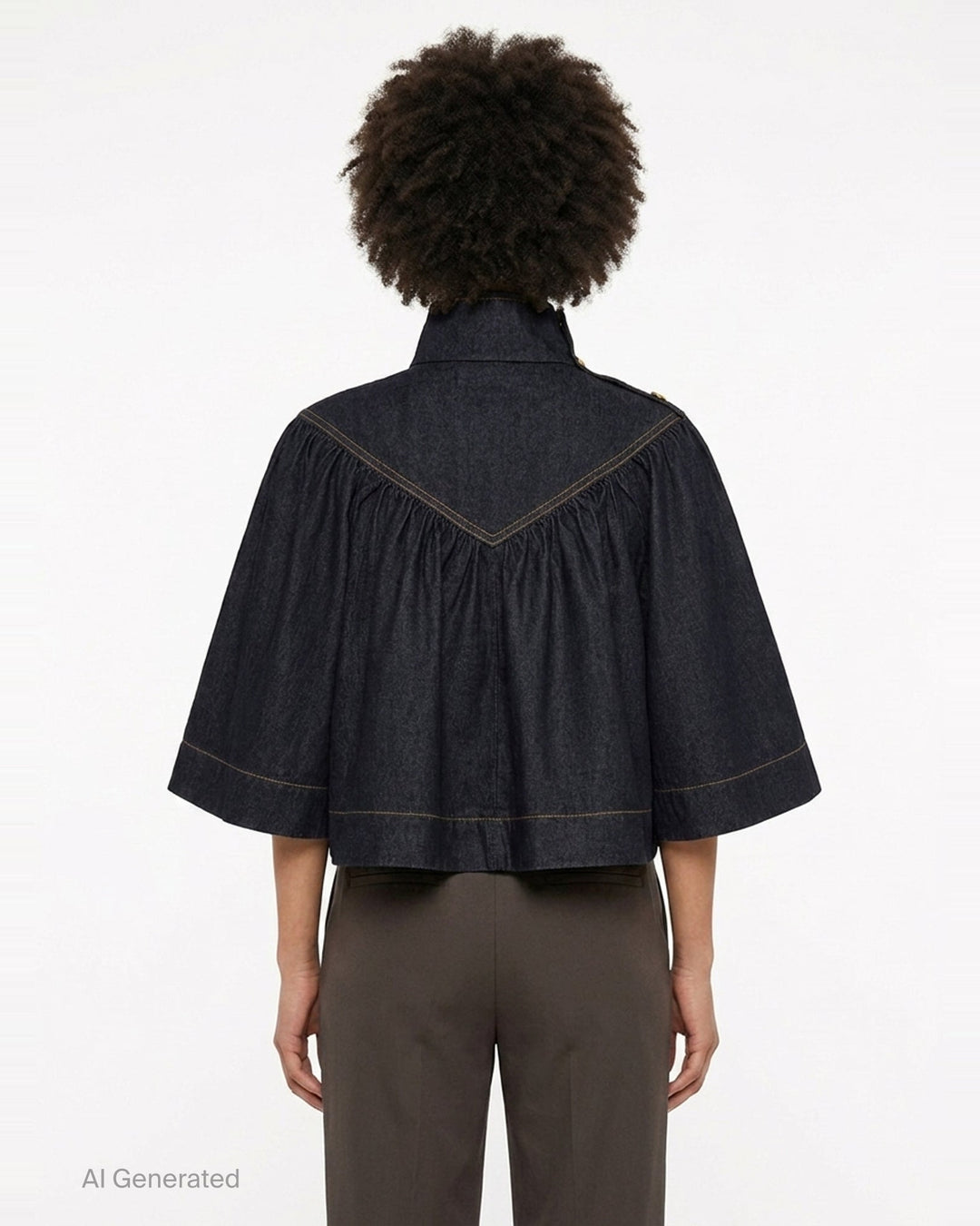 Denim Cape Top | Zimmermann | Club21 - back