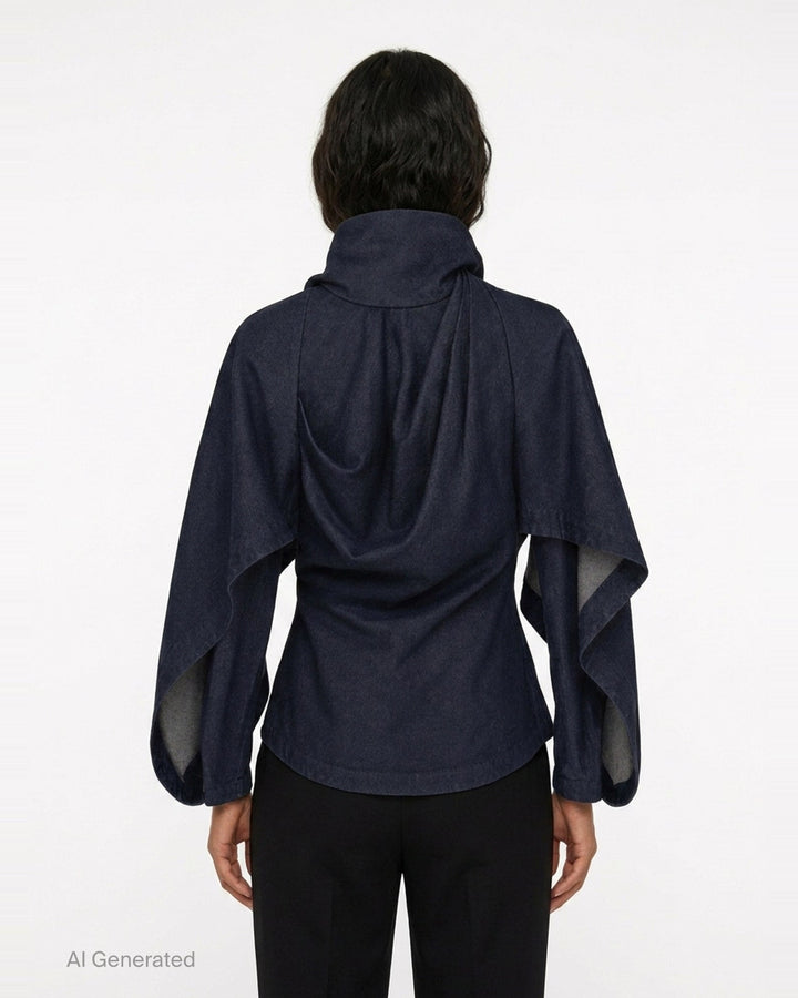 Draped Denim Jacket | Zimmermann | Club21 - back