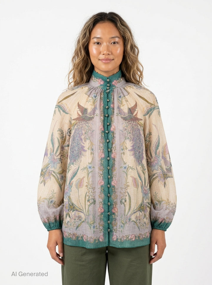 Indra Billow Blouse | Zimmermann | Club21 - front