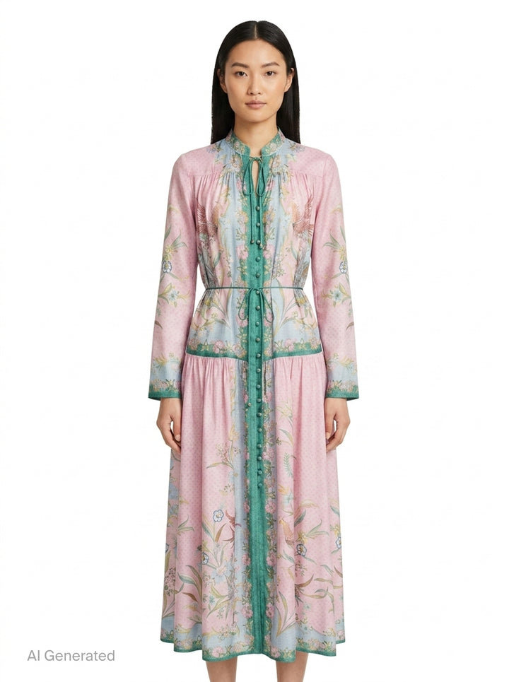 Indra Long Sleeve Maxi Dress | Zimmermann | Club21 - front
