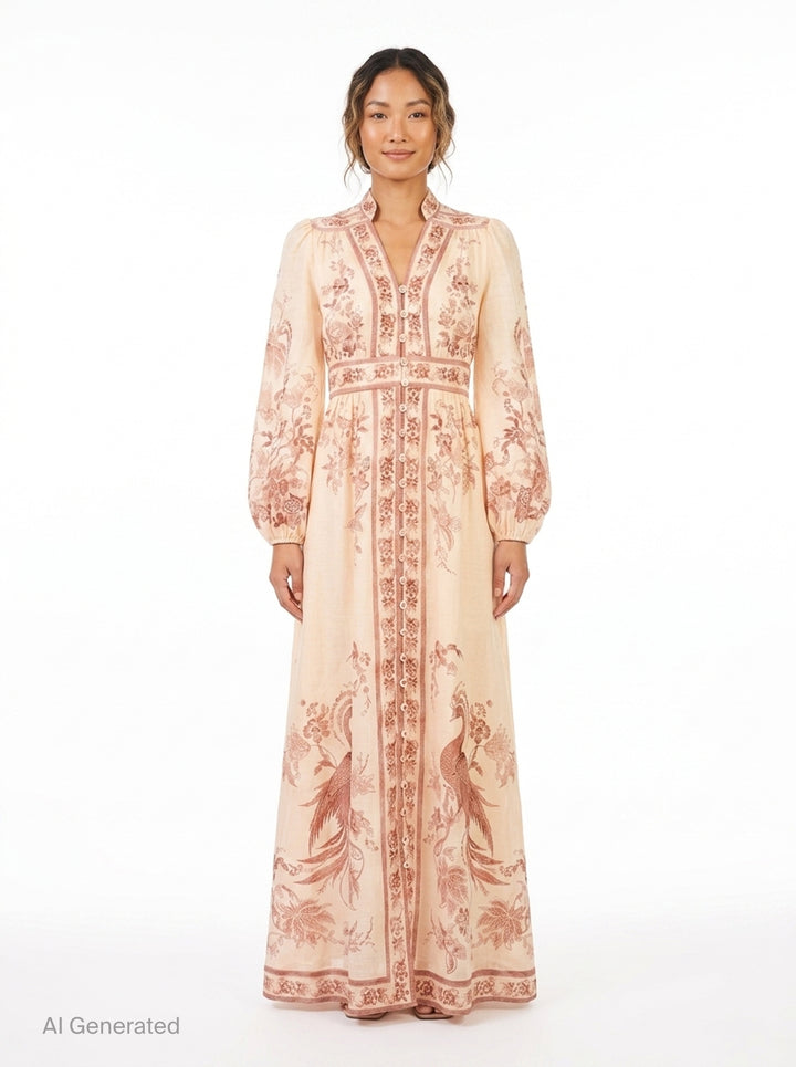 Indra Plunge Midi Dress | Zimmermann | Club21 - front