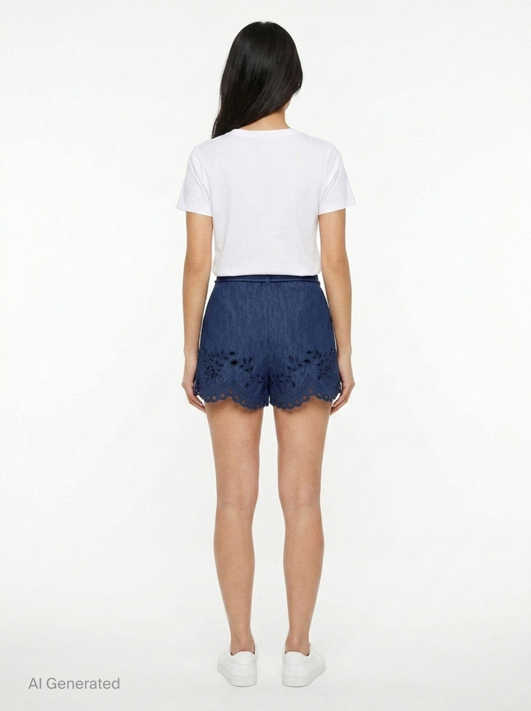 Mahon Broderie Denim Short | Zimmermann | Club21 - back