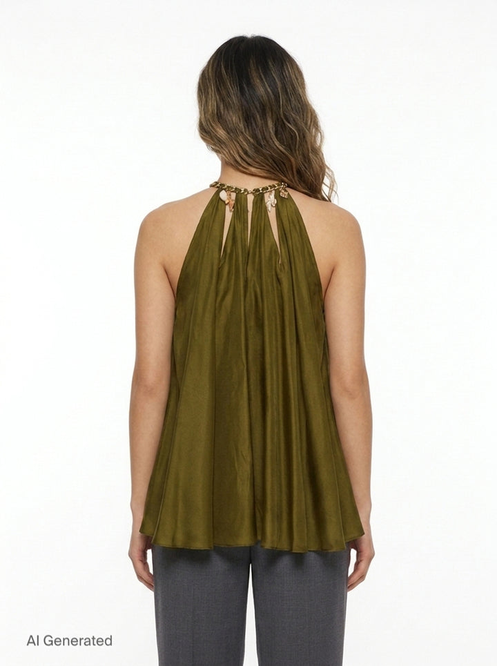 Mahon Chain Neck Blouse | Zimmermann | Club21 - back
