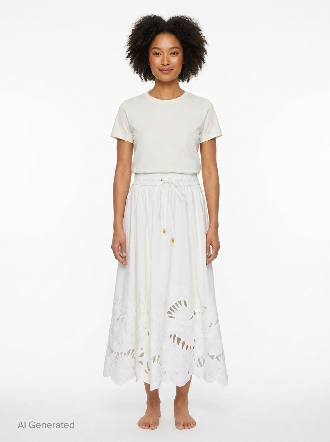 Mahon Embroidered Midi Skirt | Zimmermann | Club21 - front