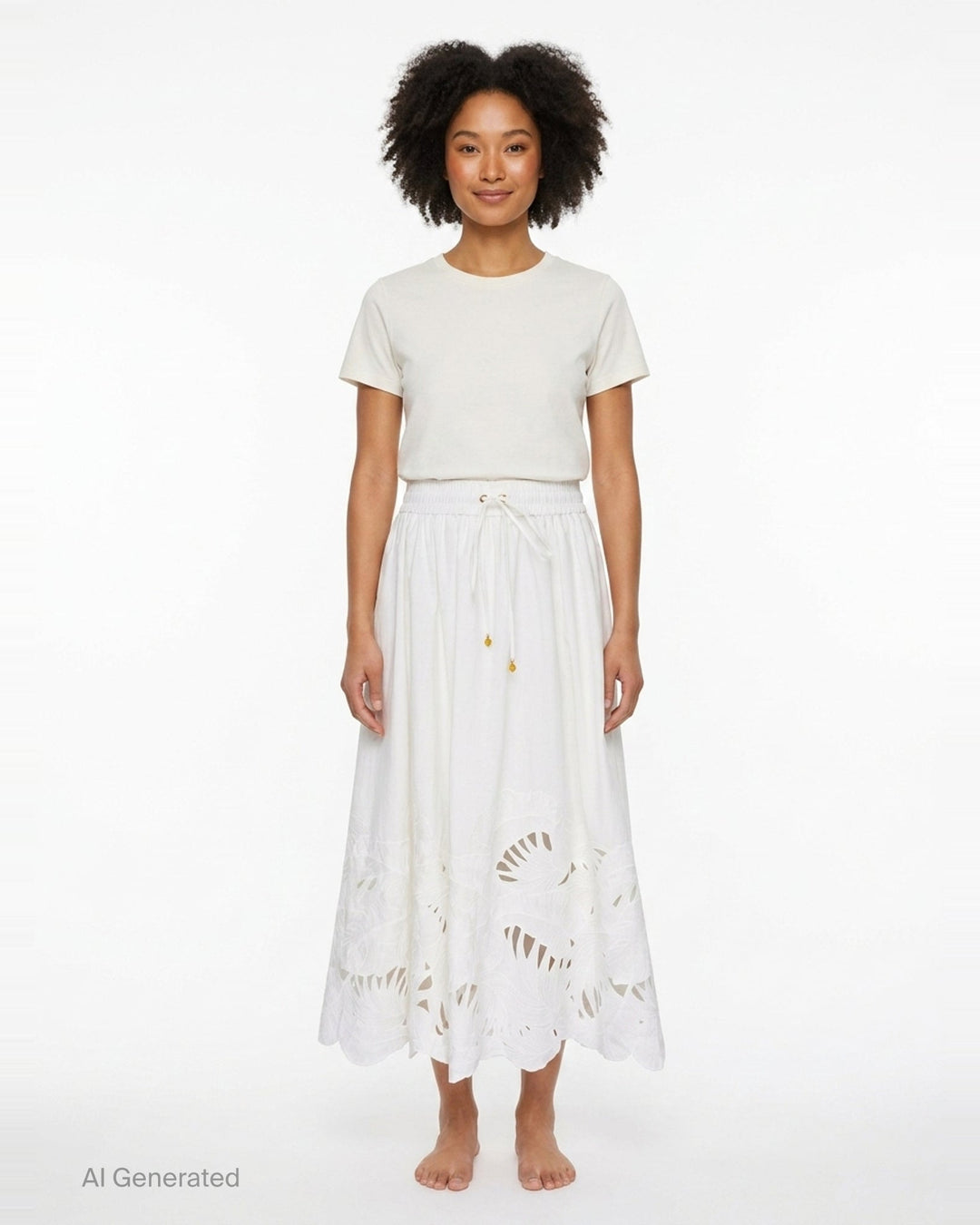 Mahon Embroidered Midi Skirt | Zimmermann | Club21 - front