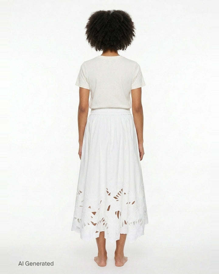 Mahon Embroidered Midi Skirt | Zimmermann | Club21 - back