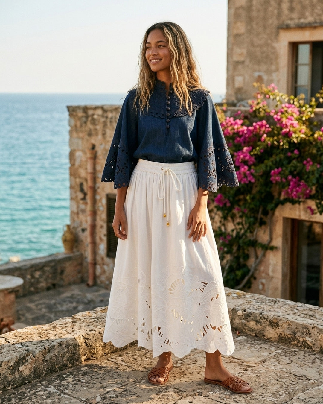 Mahon Embroidered Midi Skirt | Zimmermann | Club21 - lifestyle