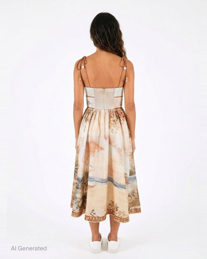 Mahon Picnic Midi Dress | Zimmermann | Club21 - back