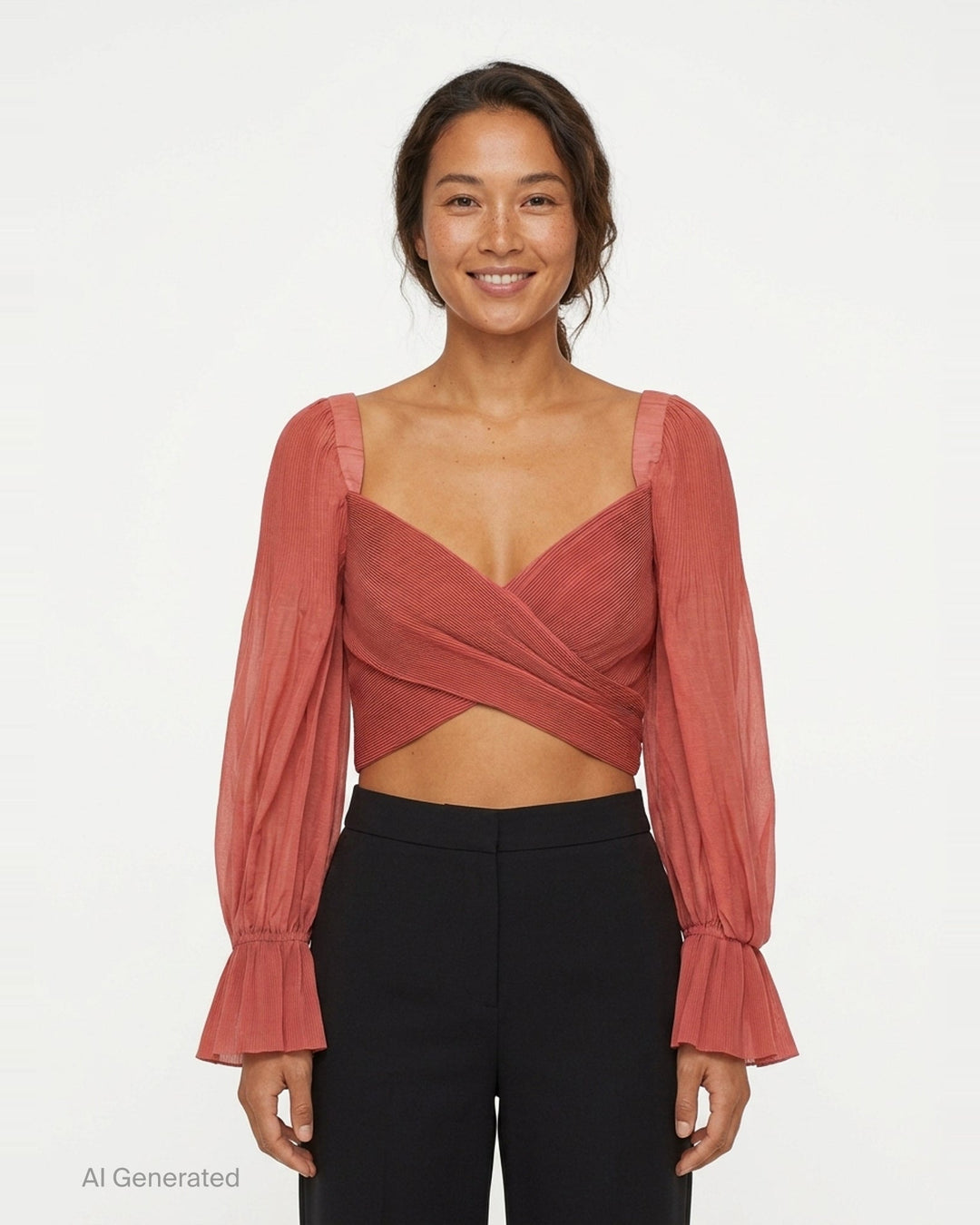 Pleated Bodice Wrap Top | Zimmermann | Club21 - front