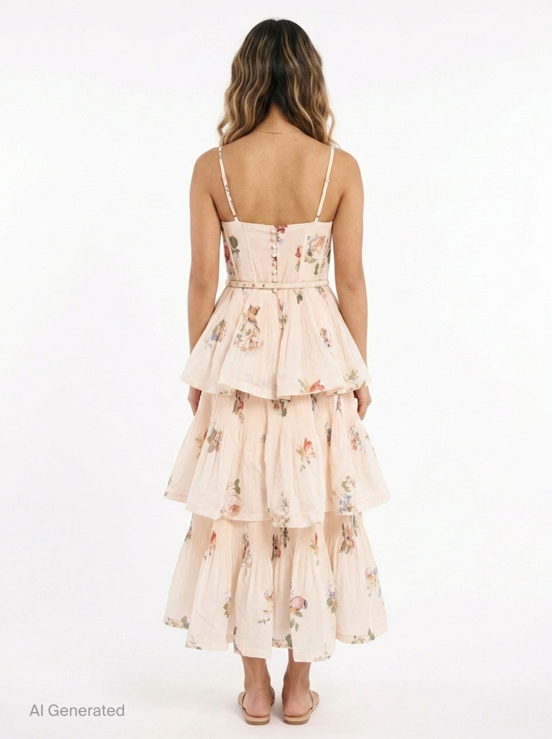 Pleated Tiered Midi Dress | Zimmermann | Club21 - back