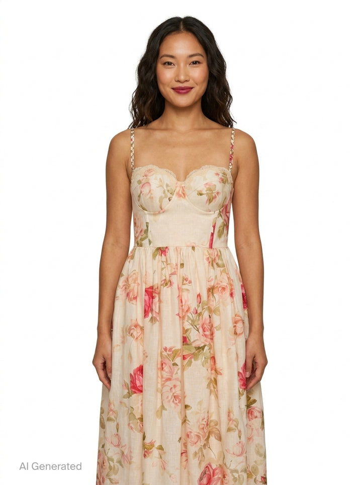 Roselight Picnic Maxi Dress | Zimmermann | Club21 - front