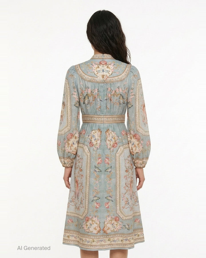 Roselight Plunge Midi Dress | Zimmermann | Club21 - back