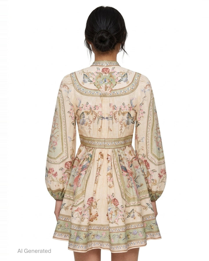 Roselight Plunge Mini Dress | Zimmermann | Club21 - back