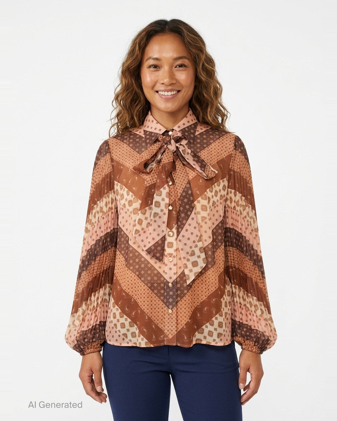 Sunray Printed Collar Blouse | Zimmermann | Club21 - front