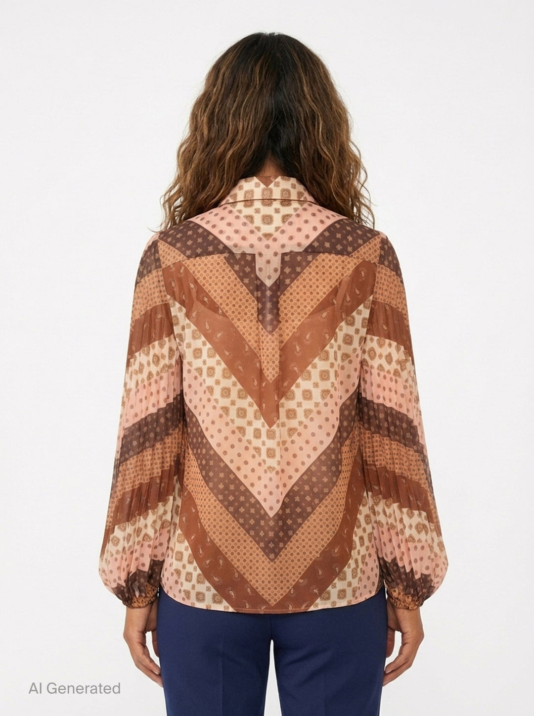 Sunray Printed Collar Blouse | Zimmermann | Club21 - back
