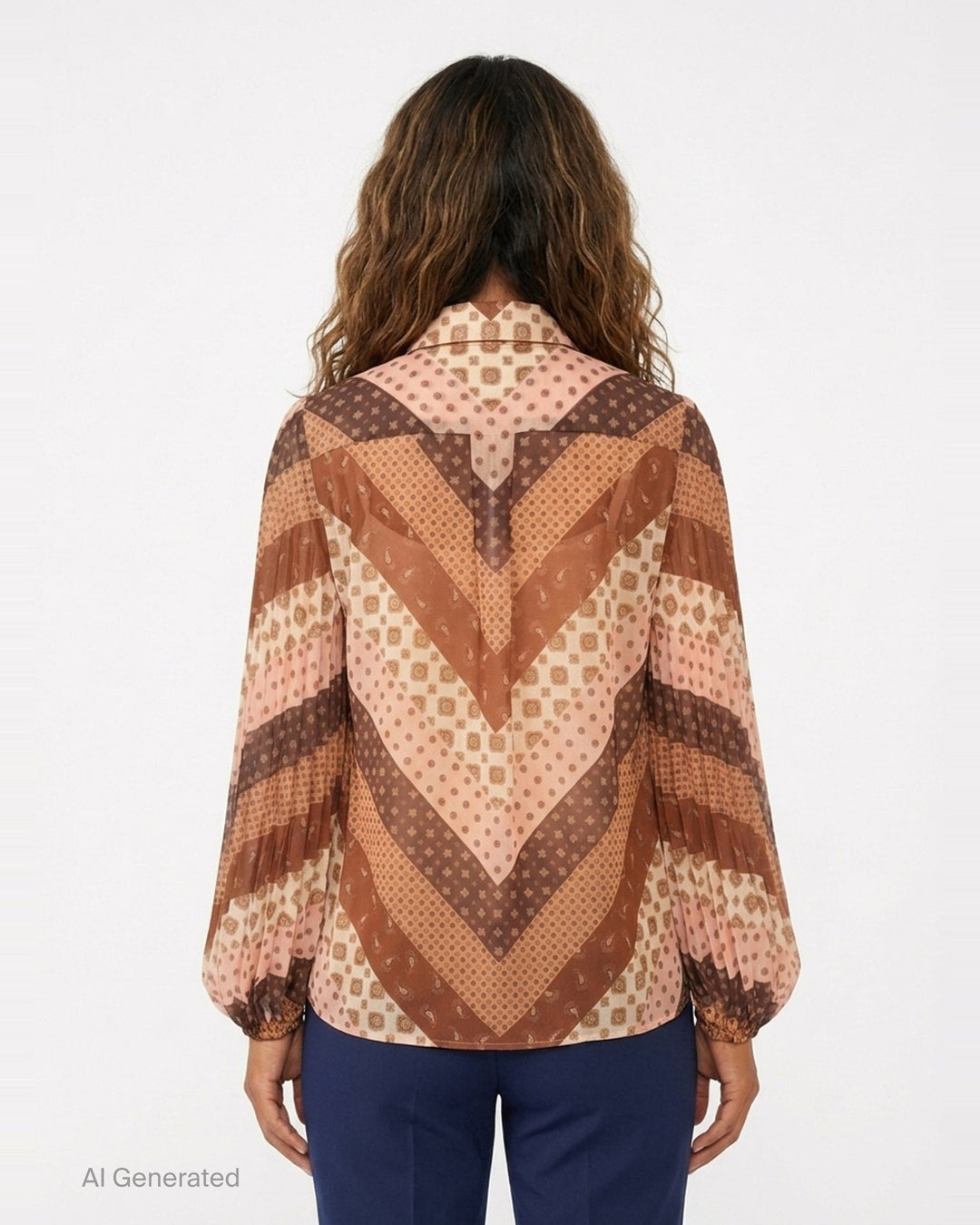 Sunray Printed Collar Blouse | Zimmermann | Club21 - back