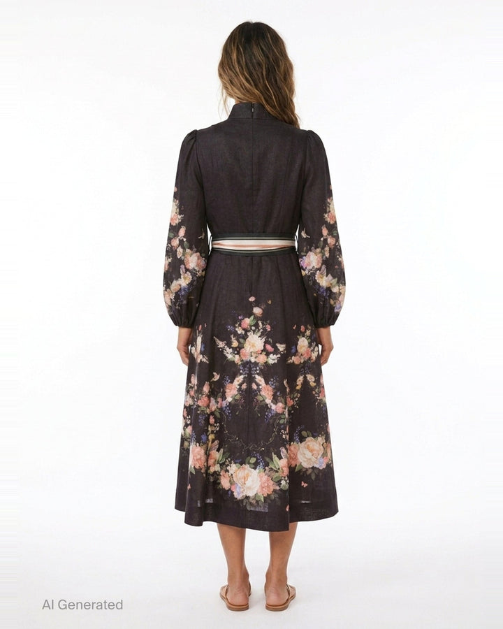 Valiant Button Midi Dress | Zimmermann | Club21 - back