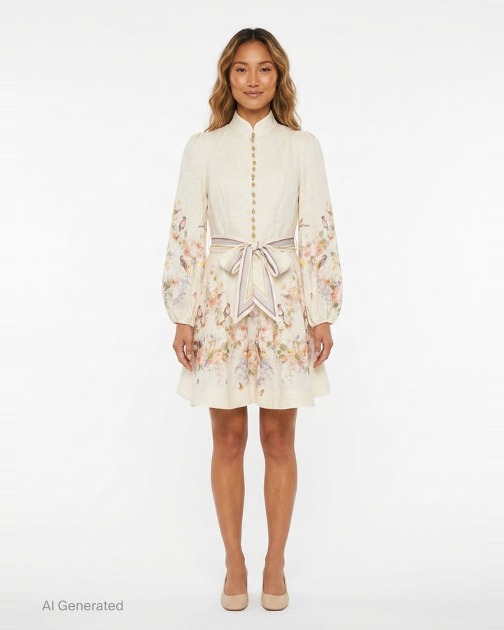 Valiant Button Mini Dress | Zimmermann | Club21 - front
