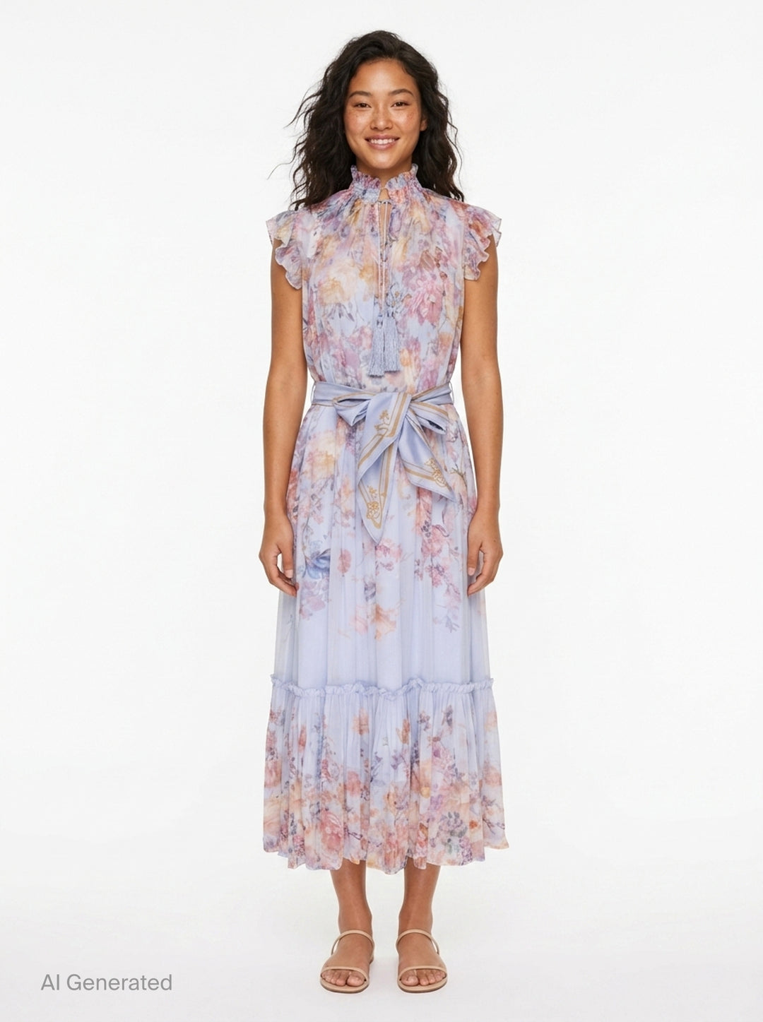 Valiant Flutter Midi Dress | Zimmermann | Club21 - front