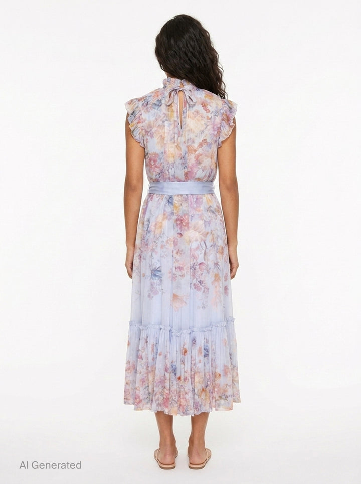 Valiant Flutter Midi Dress | Zimmermann | Club21 - back