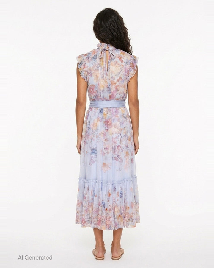 Valiant Flutter Midi Dress | Zimmermann | Club21 - back