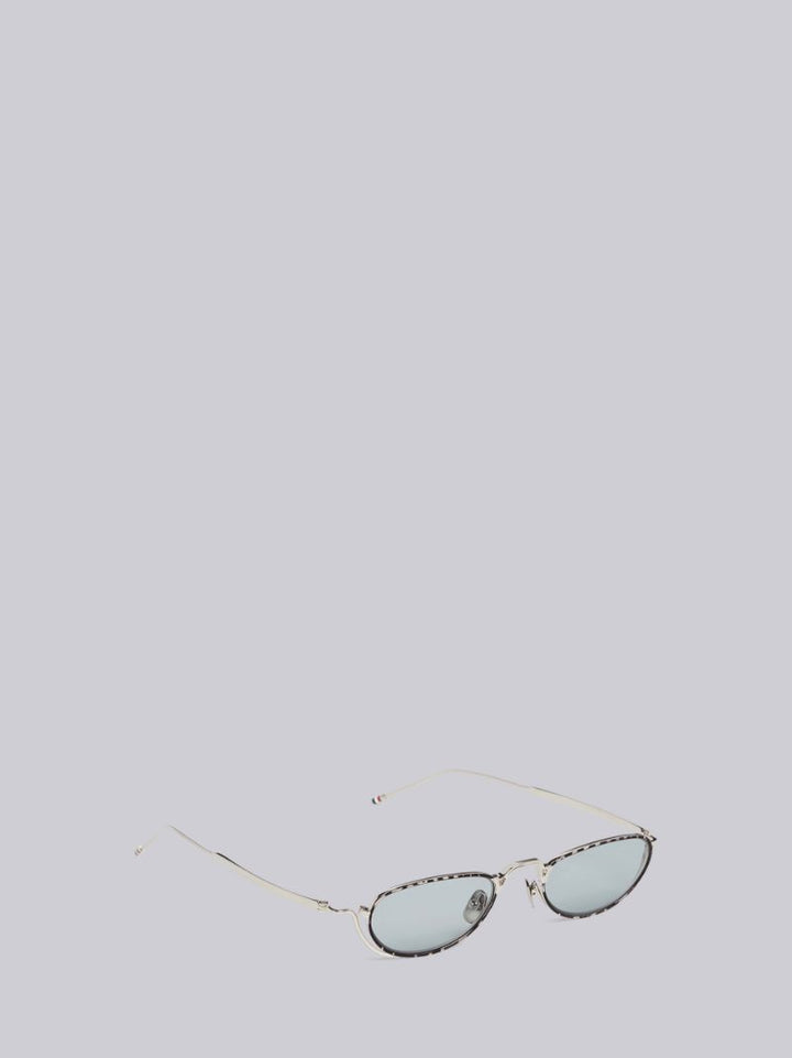 Silver Grey Tortoise Enamel Eyewear Men