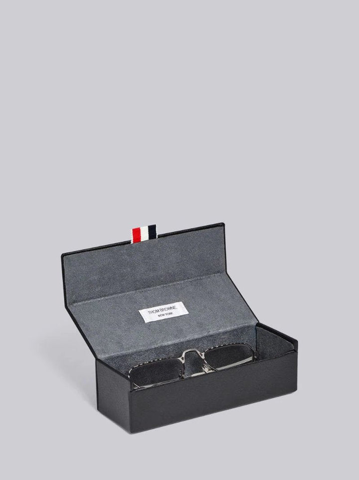Silver Grey Tortoise Enamel Eyewear Men